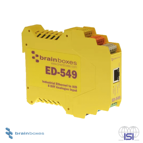 ED 549 - Ethernet to 8 Analogue Inputs + RS485 Gateway